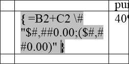 writing formulas for calculations in Word tables