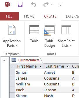 how to create a microsoft access database