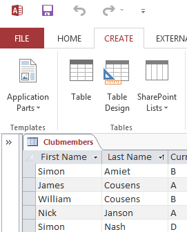 Microsoft Access data base first steps