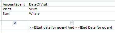 filter an access query by date