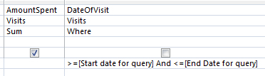filter an access query by date
