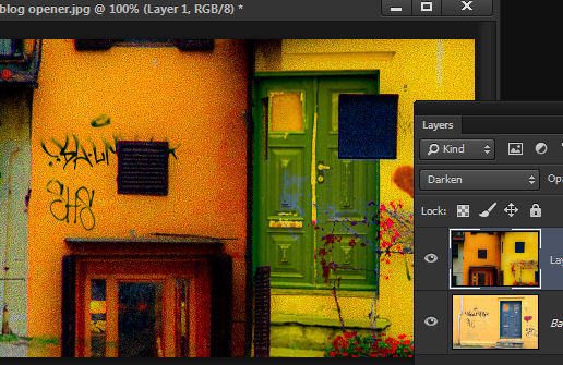 darken blend mode in Photoshop