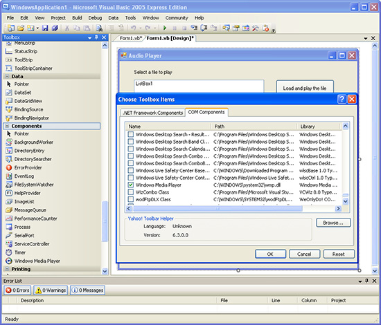 create a basic audio player