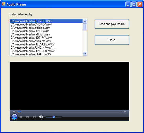 creating an audio player step 3