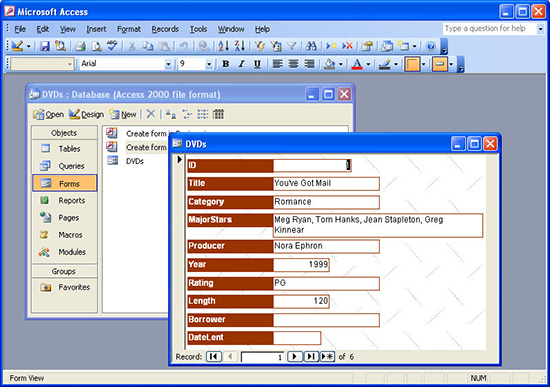 create a data form