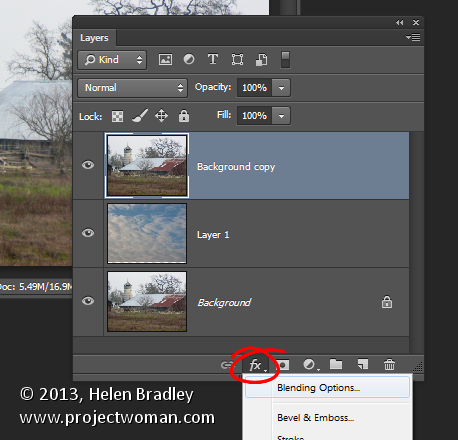 fix a light sky in photoshop