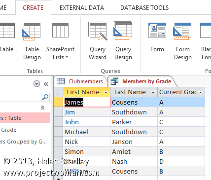 simple query in  Access