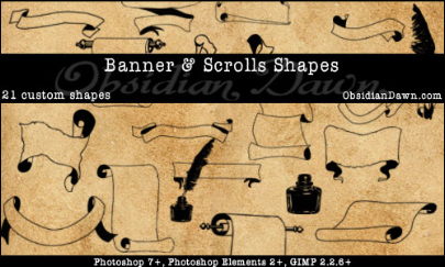 Banners and scrolls