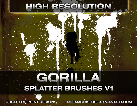 Gorilla splatter brushes