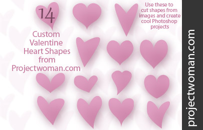 Picture of 14 valentine heart shapes for free download