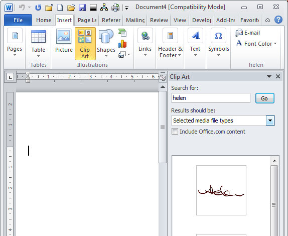 insertar clipart in word 2007 - photo #10